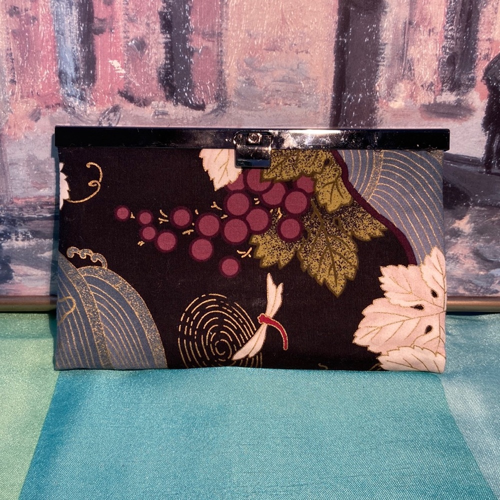 Printed Fabric Wallet with clasp